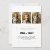 Bold Sports Athlete Photo Graduation 案内状 (裏面)