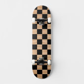 Bold Square Checkers Skateboard Deck Pattern Desig スケートボード (正面)