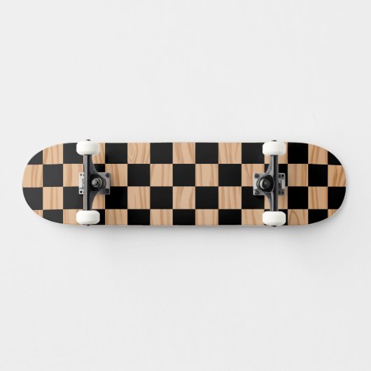 Bold Square Checkers Skateboard Deck Pattern Desig スケートボード (横)