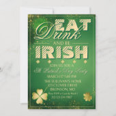Bold St. Patrick’s Day Invitation 招待状 (正面)