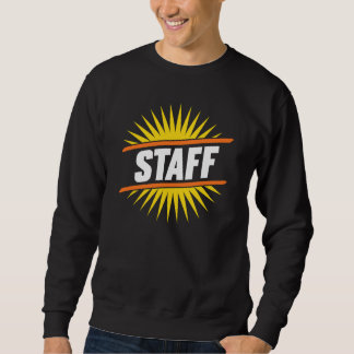 Bold STAFF Sunburst Sweatshirt for Events, Shops & スウェットシャツ