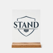 Bold “STAND” Inspirational Christian アクリルサイン (正面)