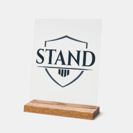 Bold “STAND” Inspirational Christian アクリルサイン
