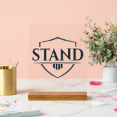 Bold “STAND” Inspirational Christian アクリルサイン (ウェディング)