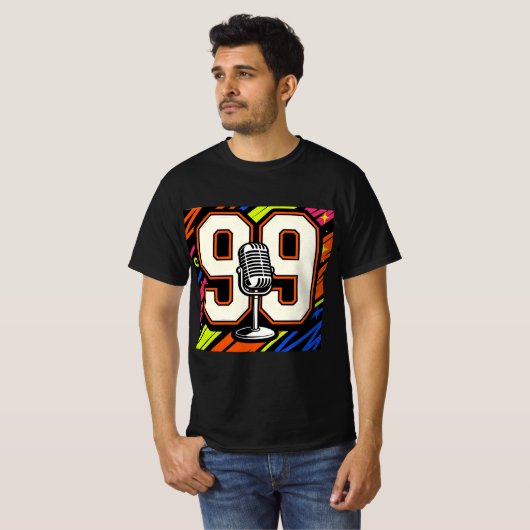 Bold Street Graffiti 99 & Microphone T-Shirt – Ret Tシャツ (正面フル)