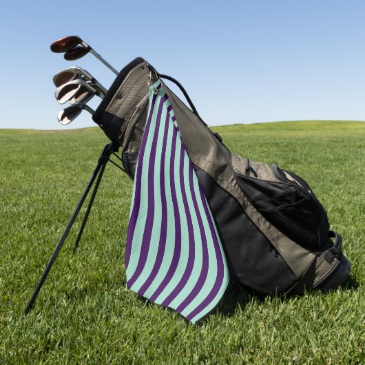 Bold Stripe Golf Towel for Stylish Players ゴルフタオル (グリーン)