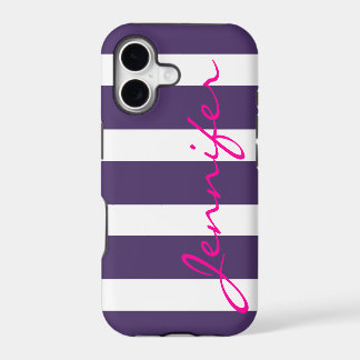 Bold Striped iPhone 5 Barely There Case | plum