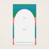 Bold Stripes Arch Clothing Size Price Hang Tag (正面)