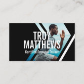 Bold Strong Modern Personal Trainer Fitness Photo 名刺 (正面)