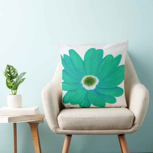 Bold Summer Floral Throw Pillow クッション (椅子)