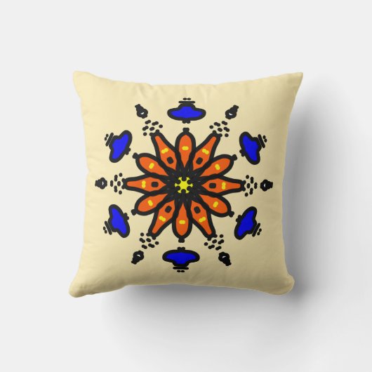 Bold Sun Mandala クッション (裏面)