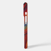 Bold Sunset Red and Orange Abstract Oil Paint Flow Case-Mate iPhoneケース (裏面 / 左)