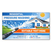 Bold Surreal Residential pressure washing Logo マグネット名刺 (正面)