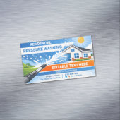 Bold Surreal Residential pressure washing Logo マグネット名刺 (インサイチュ)