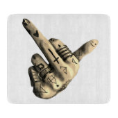 Bold Tattooed Rebel Hand カッティングボード (正面)