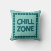 Bold Teal Chill Zone Dorm Room Bed Decor  クッション (正面)