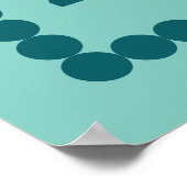 Bold Teal Chill Zone Dorm Room, Bedroom Decor, ポスター (角)