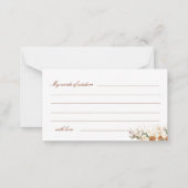 Bold Terracotta Calla Lily Pearls of Wisdom Ticket ノートカード (裏面)