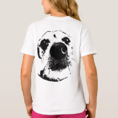 Bold Terrier Nose Art | Minimalist T-Shirt Tシャツ (裏面)