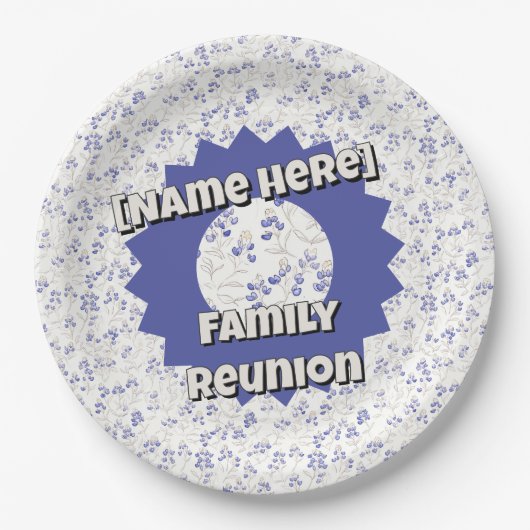 Bold Texas Bluebonnets, Family Reunion,  ペーパープレート (正面)