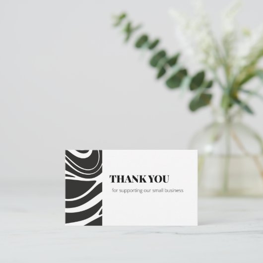 Bold Thank You Card QR Code Small Business 名刺 (スタンド正面)