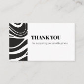 Bold Thank You Card QR Code Small Business 名刺 (正面)