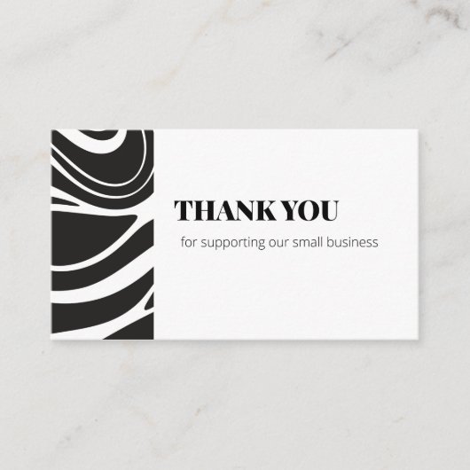Bold Thank You Card QR Code Small Business 名刺 (正面)