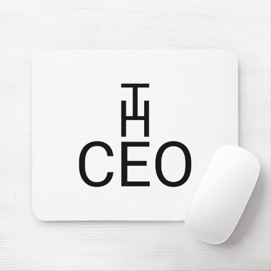 Bold The CEO Text Mouse Pad for Workspaces マウスパッド (マウス)