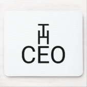 Bold The CEO Text Mouse Pad for Workspaces マウスパッド (正面)
