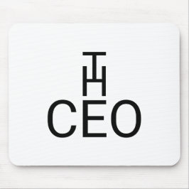 Bold The CEO Text Mouse Pad for Workspaces マウスパッド