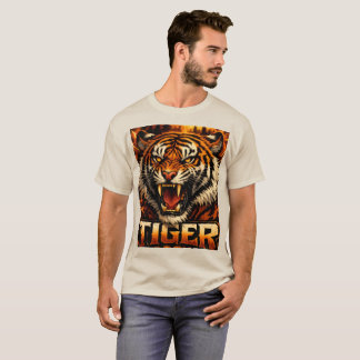 Bold Tiger Graphic Streetwear Tee Tシャツ