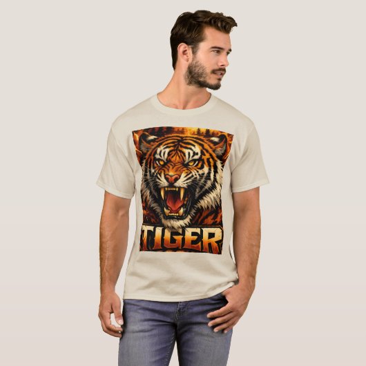 Bold Tiger Graphic Streetwear Tee Tシャツ (正面フル)