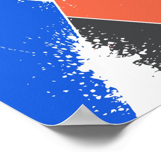 Bold Triangular Composition with Paint Splashes ポスター (角)