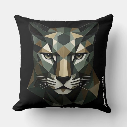 "Bold Triangular Form" Throw Pillow クッション (正面)