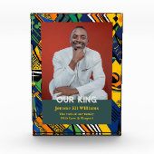 Bold Tribal Christmas Gifts for African Black Men フォトブロック (正面)