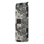 Bold Tropical Monochrome Floral Pattern タンブラー (回転左)
