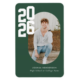 Bold Type Green Graduation Flexible Photo Magnet マグネット