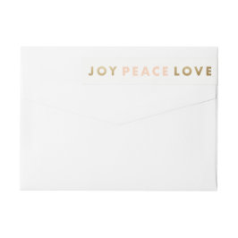 Bold Type Joy Peace Love ホリデーリターンアドレス ラップアラウンドラベル