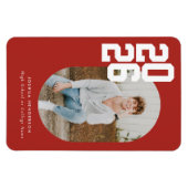 Bold Type Red Graduation Flexible Photo Magnet マグネット (横)