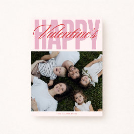 Bold Typographic Valentine’s Day Photo Card 招待状