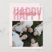 Bold Typographic Valentine’s Day Photo Card 招待状 (正面/裏面)