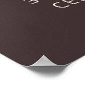 Bold Typography Brown Modern 30th Birthday Welcome ポスター (角)