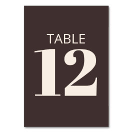 Bold Typography Brown Modern Bat Mitzvah Custom テーブルナンバー