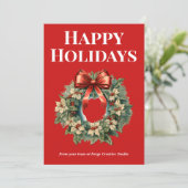 Bold Typography Business Christmas Card シーズンカード (スタンド正面)