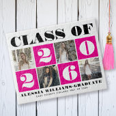 Bold typography Class of 2026 photo collage pink ジグソーパズル