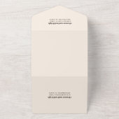 Bold Typography Cream Brown Modern Wedding オールインワン招待状 (外側)