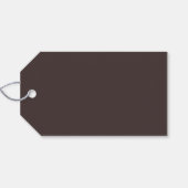 Bold Typography Custom Brown Modern Wedding ギフトタグ (裏面横)