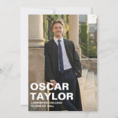 Bold Typography Overlay Full Photo Graduation 2026 案内状 (正面)