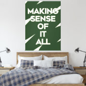 Bold Typography Poster Dark Green Quote Print キャンバスプリント (インサイチュ (寝室))