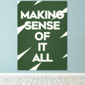 Bold Typography Poster Dark Green Quote Print キャンバスプリント (インサイチュ (ウッドフロア))